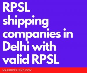 RPSL shipping companies in delhi