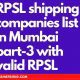 rpsl shipping company list in Mumbai