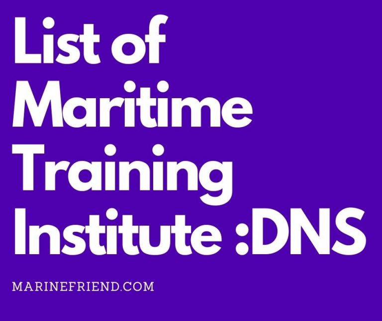 list of maritime training institute dns