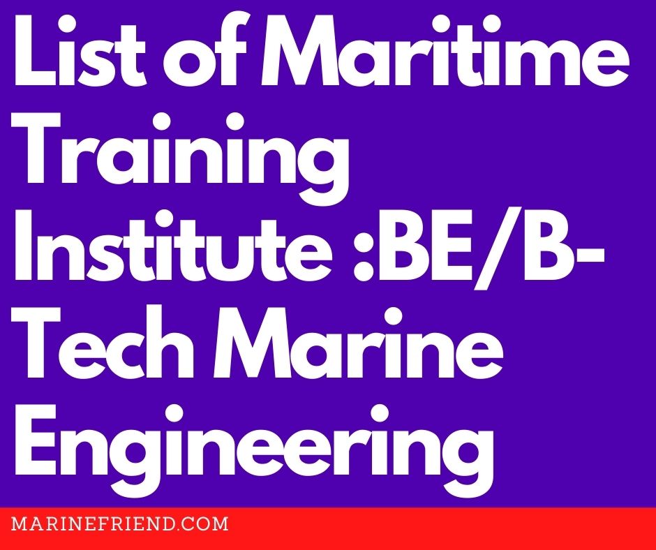 List of Maritime Training Institute approved by Directorate General of