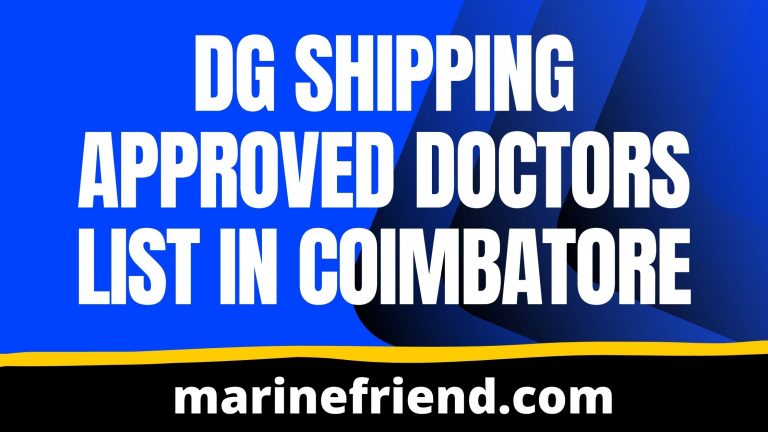 dg shipping approved doctors list in COIMBATORE
