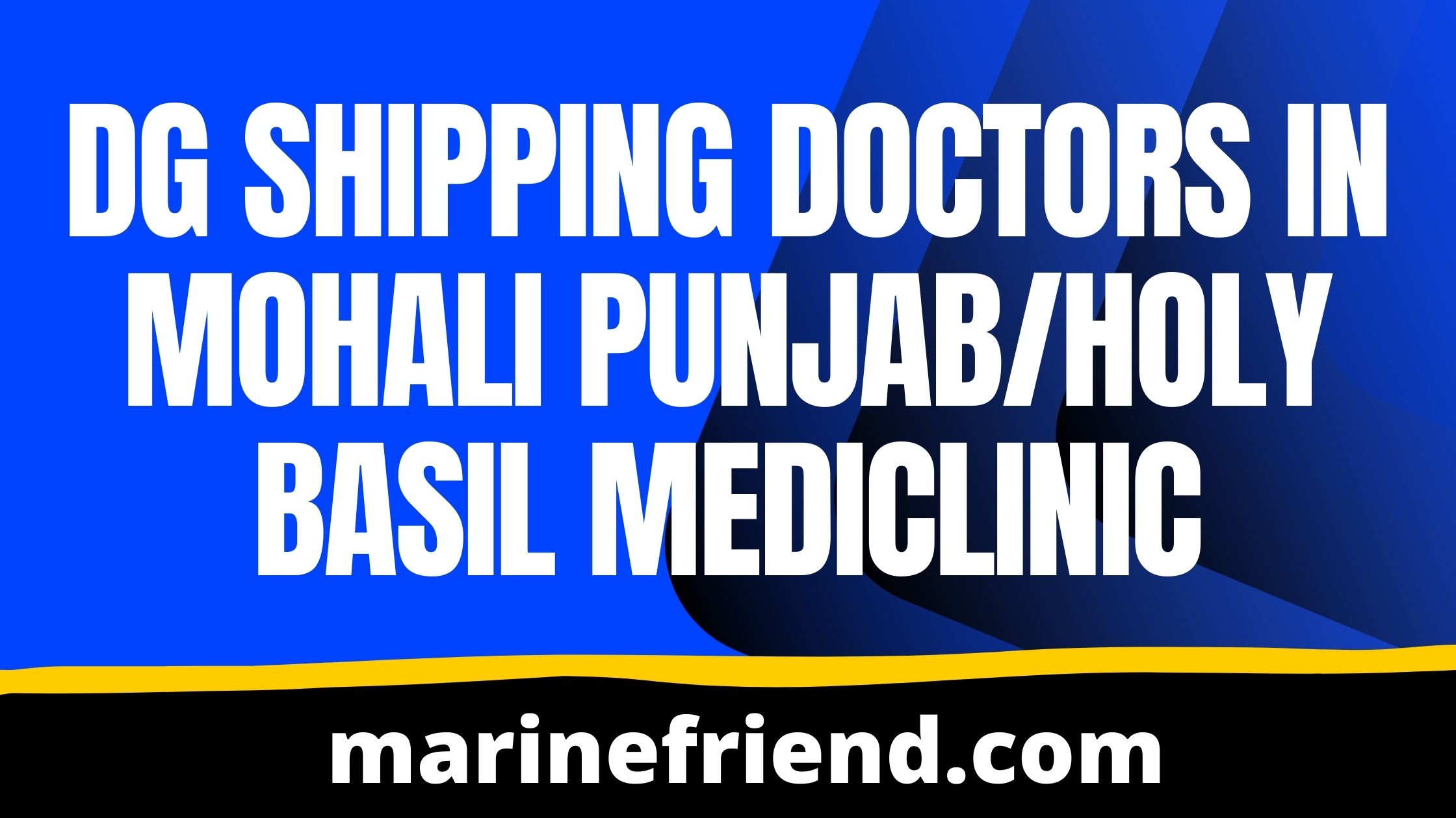 Dg shipping doctors in mohali punjab/holy basil mediclinic