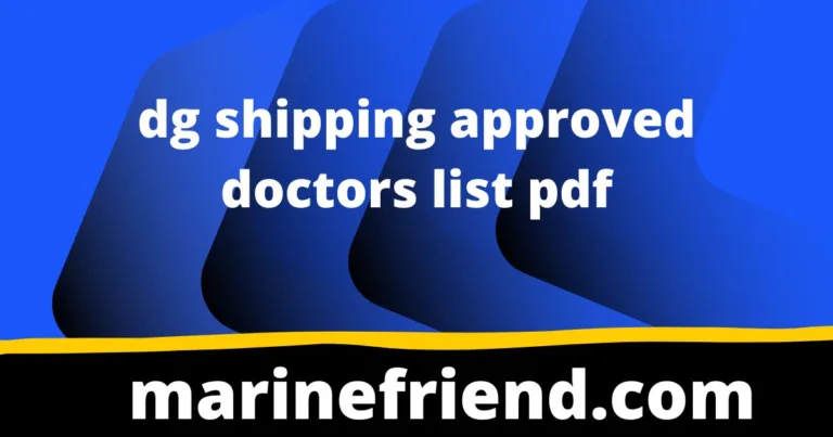 dg shipping approved doctors list 2022 pdf download
