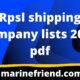 Rpsl shipping company lists