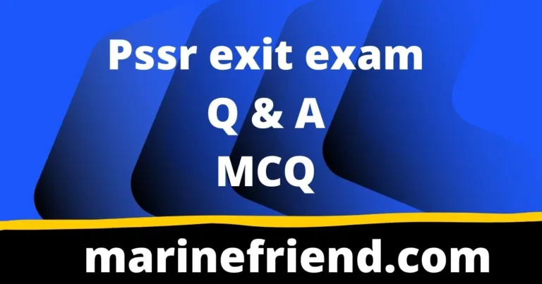 Pssr exit exam questions and answers