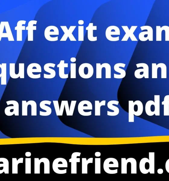 Aff exit exam questions and answers pdf