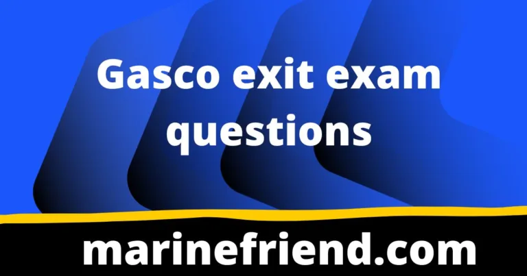Gasco exit exam questions