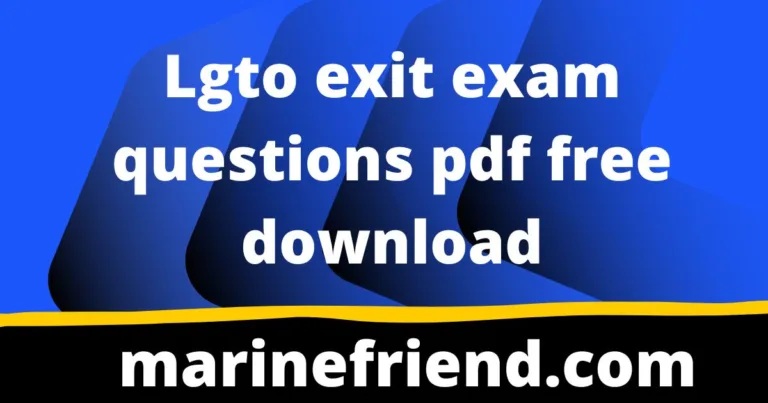 Lgto exit exam questions pdf free download